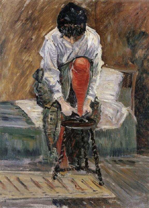 the red stocking, unknow artist